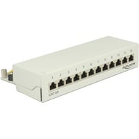 DeLOCK Desktop patchpaneel 12 Port Cat.6A Grijs