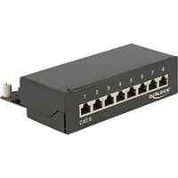 DeLOCK Desktop patchpaneel 8 Port Cat.6 Zwart