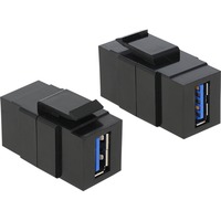 DeLOCK USB-A 3.2 Gen 1 keystone module Zwart