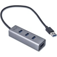 i-tec 4-Port USB 3.0 Metal usb-hub Zwart