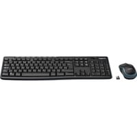 Logitech MK270 draadloze desktopset Zwart, BE lay-out (AZERTY), Rubberdome