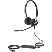 Jabra BIZ 2400 II Duo USB MS CC on-ear headset Zwart