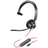 Plantronics PLAN Blackwire C3310 USB-C mon on-ear headset Zwart