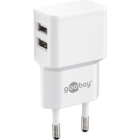 goobay Dual USB-A oplader Wit, 2x USB-A