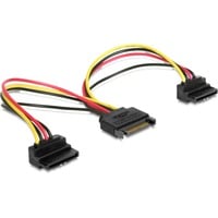 DeLOCK 15-pin SATA (male) naar 2x 15-pin SATA (female) 90° splitterkabel 0,15 meter
