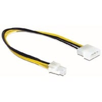 DeLOCK 4-pin ATX12V (male) naar 4-pin 5,25" (male) voedingskabel 30 centimeter