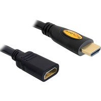 DeLOCK HDMI (male) naar HDMI (female) verlengkabel Zwart, 3 meter