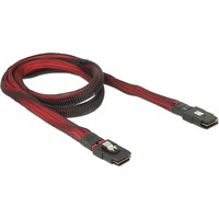 DeLOCK Mini SAS SFF-8087 naar Mini SAS SFF-8087 kabel Rood/zwart, 1 meter