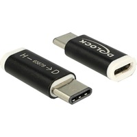 DeLOCK USB-C 3.2 Gen 1 naar micro-USB-B 2.0 adapter Zwart
