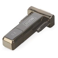 Digitus 9-pin serieel naar USB-A 2.0 adapter Zwart