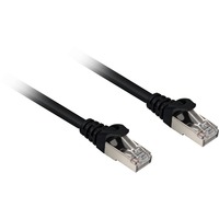 Sharkoon Cat.6a netwerkkabel Zwart, 0,25 meter, SFTP, RJ-45, Halogeenvrij