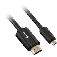 Sharkoon HDMI naar micro-HDMI 2.0 kabel Zwart, 1 meter, 4K