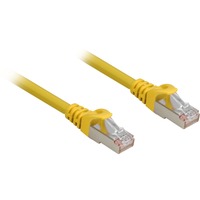 Sharkoon Patchkabel SFTP, RJ-45 met Cat.6a Geel, 0,5 meter, Halogeenvrij