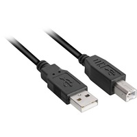 Sharkoon USB-A 2.0 naar USB-B kabel Zwart, 5 meter