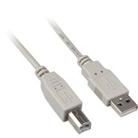 Sharkoon USB-A 2.0 naar USB-B kabel Grijs, 0,5 meter