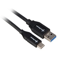 Sharkoon USB-A 3.2 Gen 2 naar USB-C kabel Zwart, 1 meter