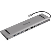 Sitecom USB-C Multiport Pro Dock met USB-C Power Delivery dockingstation Zilver