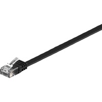 goobay Patchkabel RJ-45 U/UTP met Cat.6 Zwart, 20 meter, Platte kabel