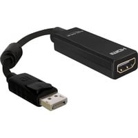 DeLOCK DisplayPort > HDMI adapter Zwart, 0,125 meter, Passief