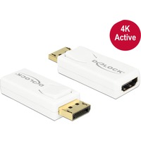 DeLOCK DisplayPort naar HDMI 4K adapter Wit