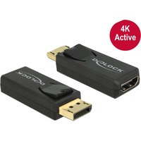 DeLOCK DisplayPort naar HDMI adapter Zwart