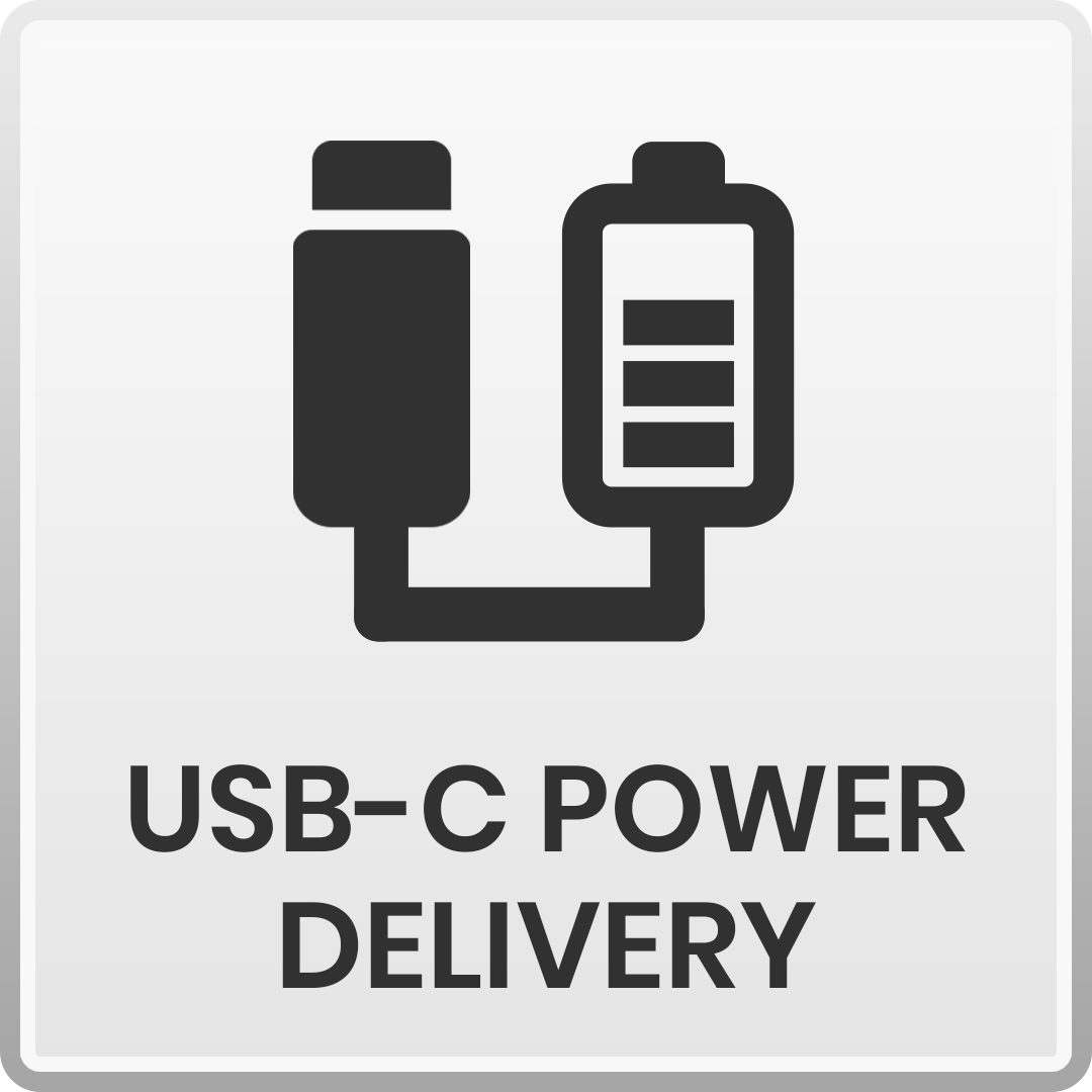 Deze laptop is voorzien van  USB-C Power Delivery.