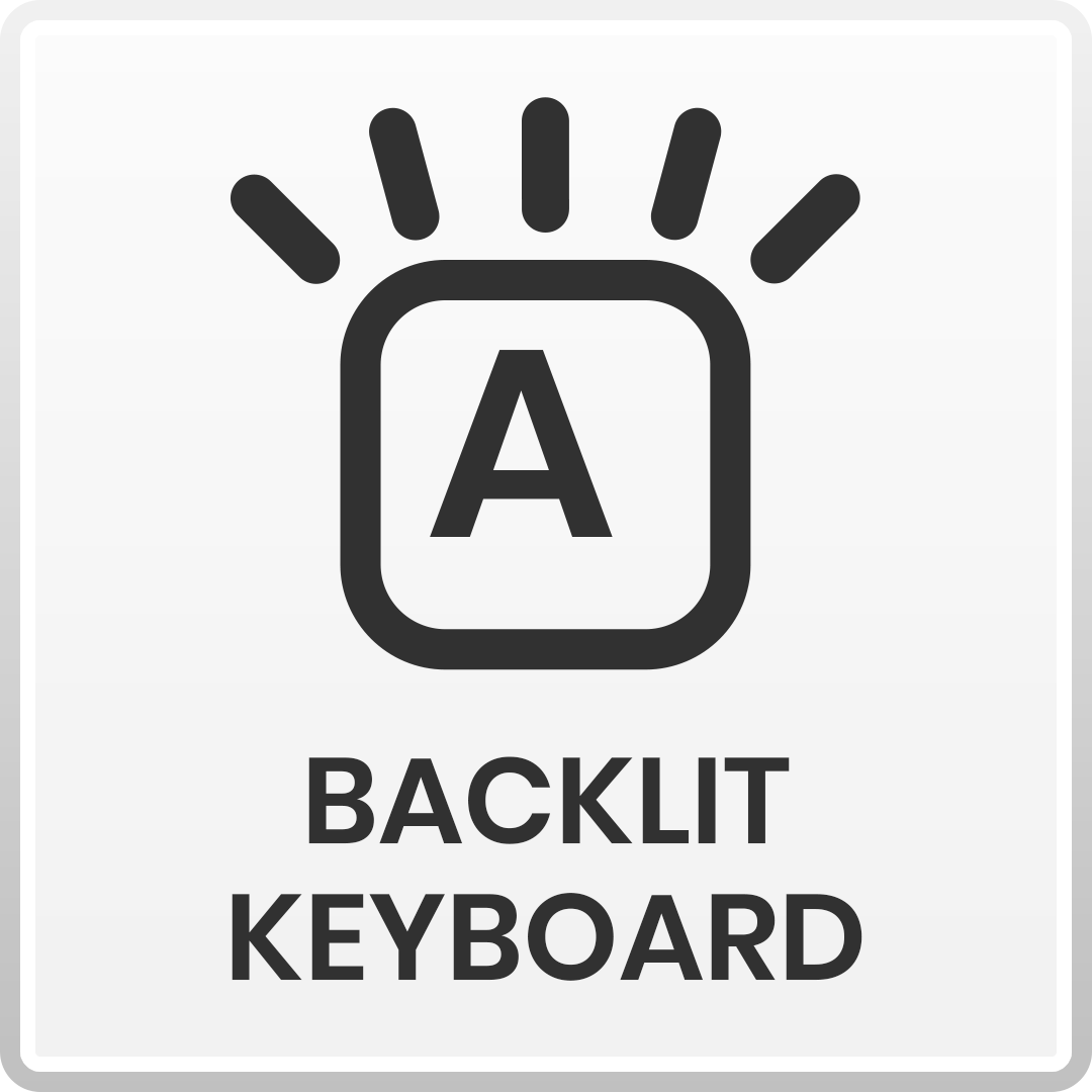 Deze laptop is voorzien van een verlicht toetsenbord.